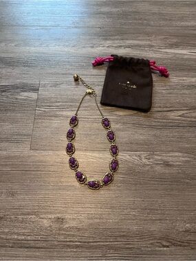 kate spade Gold-Tone Necklace with Purple Cabochons